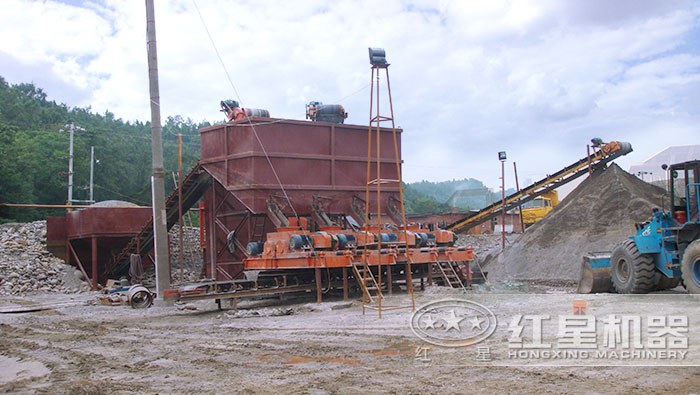 對輥制砂機現場