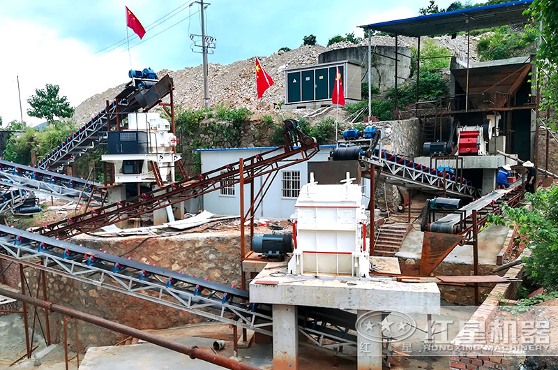 石頭打成沙子用戶(hù)生產(chǎn)線(xiàn)現(xiàn)場(chǎng)