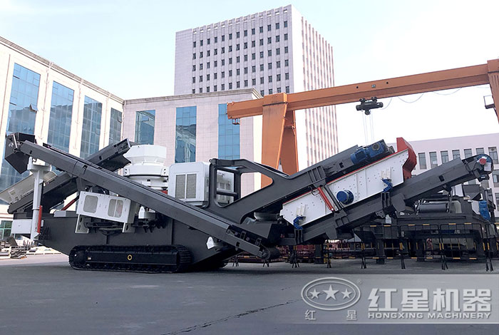 履帶式移動石子機—搭載圓錐破